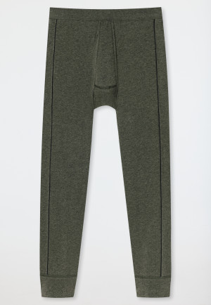 Pantaloni lunghi in cotone biologico di colore verde screziato - Essentials