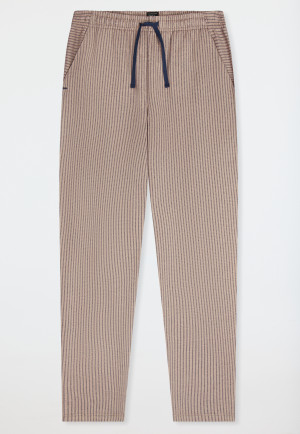 Hose lang Single Jersey Jacquard Streifen nougat - Mix+Relax