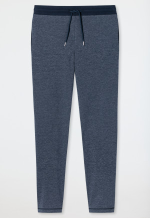 Pants long Tencel dark blue patterned - Mix+Relax
