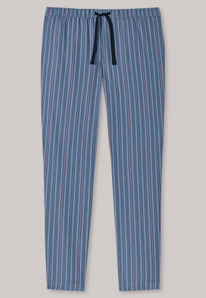 Pantaloni lunghi in tessuto con polsini a righe blu - Mix + Relax