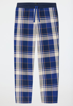 Pants long woven fabric royal chequered - Mix+Relax
