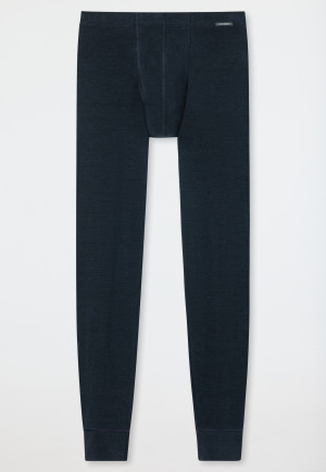 Pantaloni lunghi in lana e Tencel, blu scuro - selected! premium