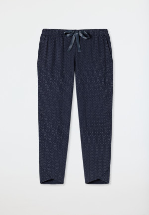 Pantaloni a 3/4 in jersey, orlo a tulipano, stampato blu notte - Mix+Relax