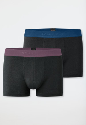 Long-Shorts Lot de 2 Organic Cotton ceinture élastique tissée multicolore - 95/5