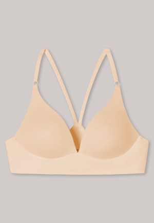 Lounge bra microfiber without clasp racerback sand - Mix & Relax Lounge