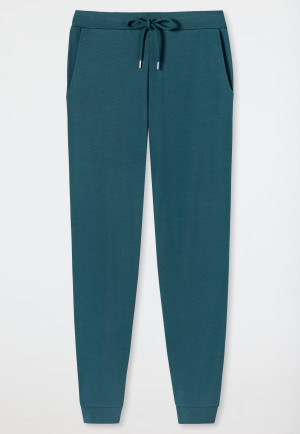 Lounge pants long Lyocell cuffs blue-green - Mix+Relax Lounge