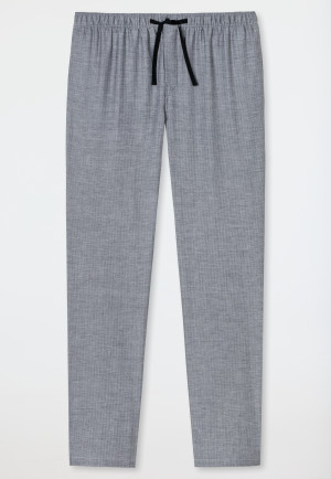 Loungehose lang Webware Fischgrat schwarz-gemustert - Mix+Relax