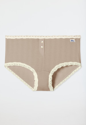 Pantaloni micro beige - Revival Agathe