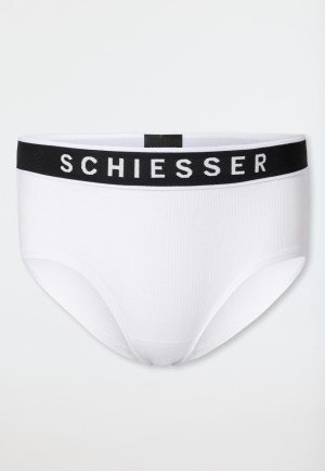 Culotte à double côtes coton bio blanc - Pure Rib