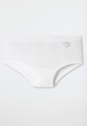 White fine rib ajourée panty - Ajourée