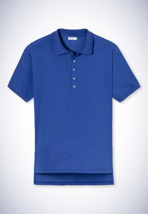 Polo a maniche corte color indaco - Revival Carla