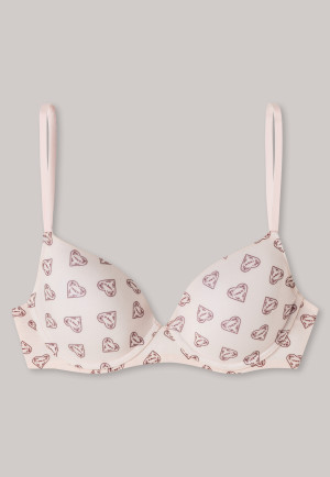 Soutien-gorge push-up rembourré avec armatures curs rose tendre - I mog di