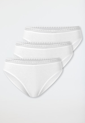 Slip rio lot de 3 dentelles blanches - Modern Multipacks