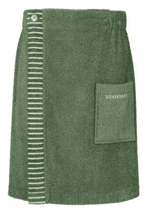 Sauna towel buttons one size dark green - SCHIESSER Home