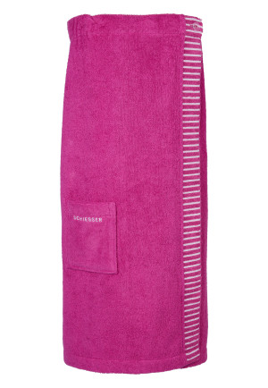 Serviette de sauna à boutons fuchsia - SCHIESSER Home