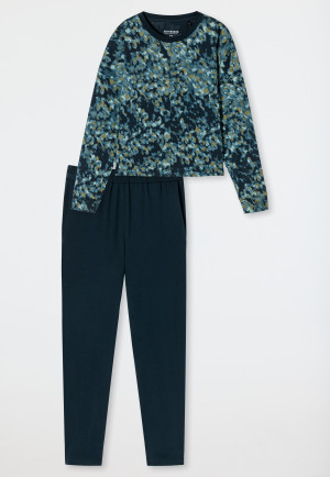 Pyjama 7/8 modal oversize bleu nuit - Modern Nightwear