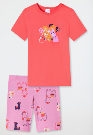 Pyjamas short alpacas red - Girls World