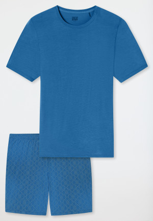 Schlafanzug kurz blau - Long Life Soft