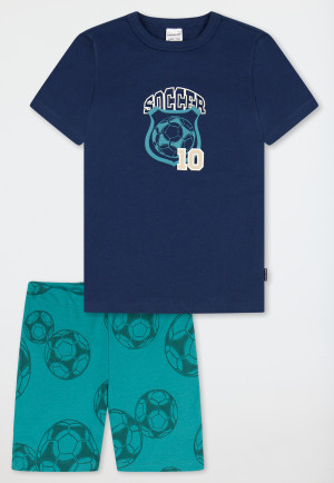 Short pyjamas soccer midnight blue - Boys World