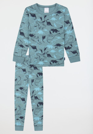 Pyjama long côtelé poignet dinosaure minéral - Kids Nightwear