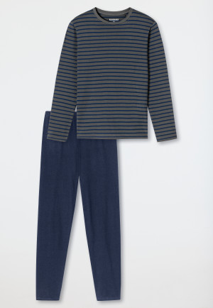 Pyjama long rayures anthracite - Casual Essentials
