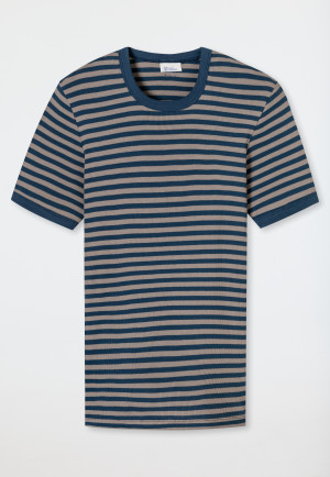 Shirt short sleeve brown-grey - Revival Friedrich