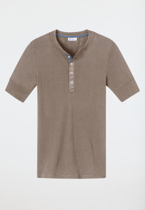 T-shirt manches courtes gris marron - Revival Karl-Heinz