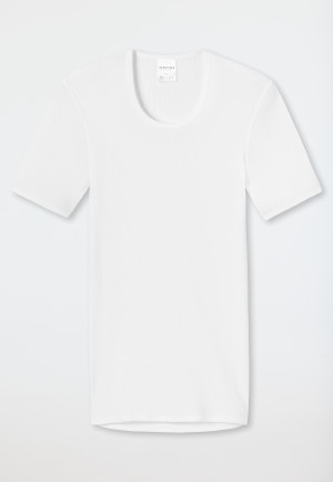 Shirt short sleeve double ribbed white - Original Classics