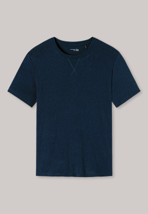 Short-sleeved shirt terrycloth midnight blue - Mix & Relax