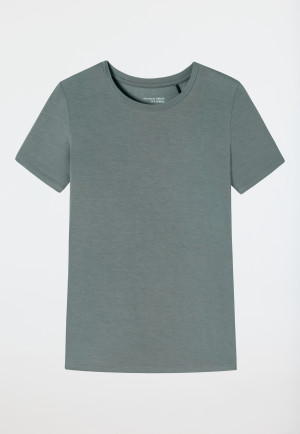 Maglia a maniche corte in modal di colore giada - Mix+Relax