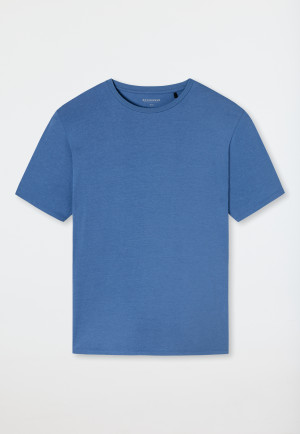 T-shirt a maniche corte a girocollo in modal di color acquamarina - Mix+Relax