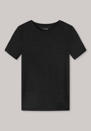Shirt kurzarm Modal schwarz - Mix+Relax