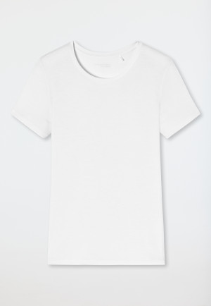 Maglia a maniche corte in modal di colore bianco- Mix+Relax