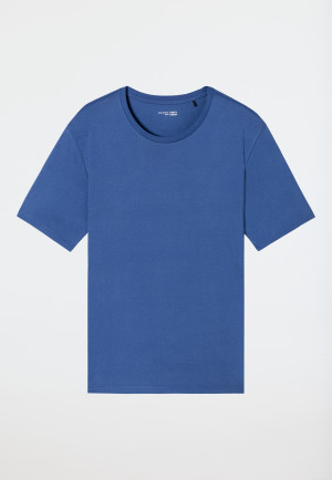 Maglia a maniche corte in cotone biologico, blu acqua - Mix+Relax