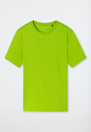 Tee-shirt manches courtes coton bio mercerisé citron vert - Mix+Relax