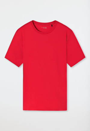 Shirt kurzarm Organic Cotton merzerisiert rot - Mix+Relax