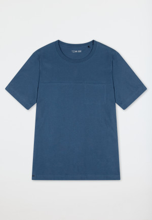 Shirt kurzarm Sweat-Qualität indigo - Mix+Relax