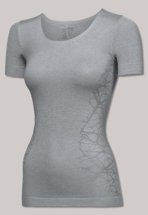 Short-sleeved shirt ultra lightweight seamless silver gray - Active Mesh Light