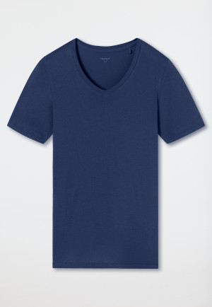 Shirt kurzarm V-Ausschnitt admiral - Premium Modal