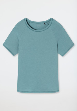 Shirt kurzarm Viskose Oversized blaugrau - Mix+Relax
