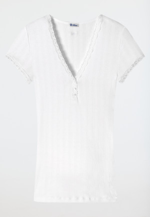 T-shirt blanc manches courtes - Revival Agathe