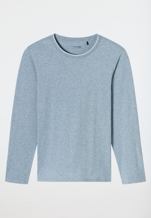 Shirt langarm jeansblau meliert - Mix+Relax