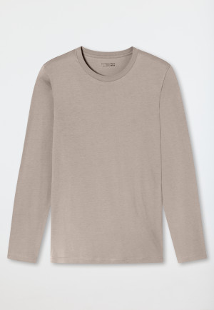 Shirt long sleeve Organic Cotton brown-gray - Mix+Relax