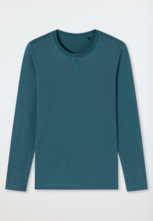 Shirt langarm Organic Cotton petrol - Mix+Relax