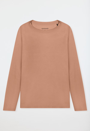 Shirt langarm rundhals rost - Mix+Relax