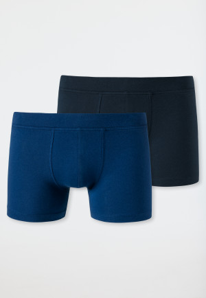 Shorts 2er-Pack Organic Cotton blau - 95/5