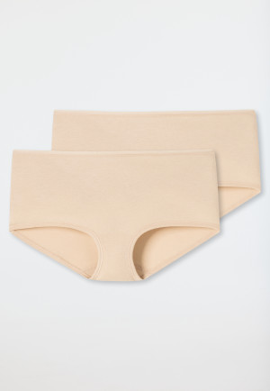 Shorts 2er-Pack Organic Cotton sand - 95/5