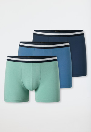 Shorts 3-pack Organic Cotton Stripes midnight blue/ denim blue/ mineral - 95/5