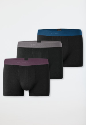 Lot de 3 shorts Organic Cotton ceinture élastique tissée multicolore - 95/5