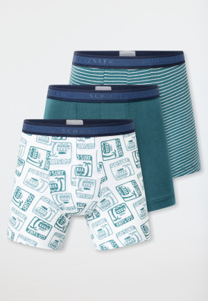 Shorts 3er-Pack Ringel Surfer mehrfarbig - 95/5
